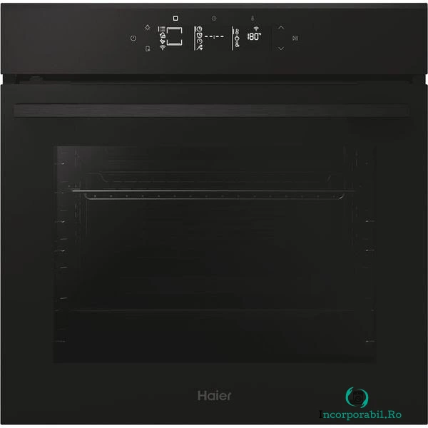 HAIER Cuptor Incorporabil HAIER H6 ID46G3YTB, Electric, Autocuratare Pirolitica si Hidrolitica, 78 l, Clasa A++, Wi-Fi, Negru