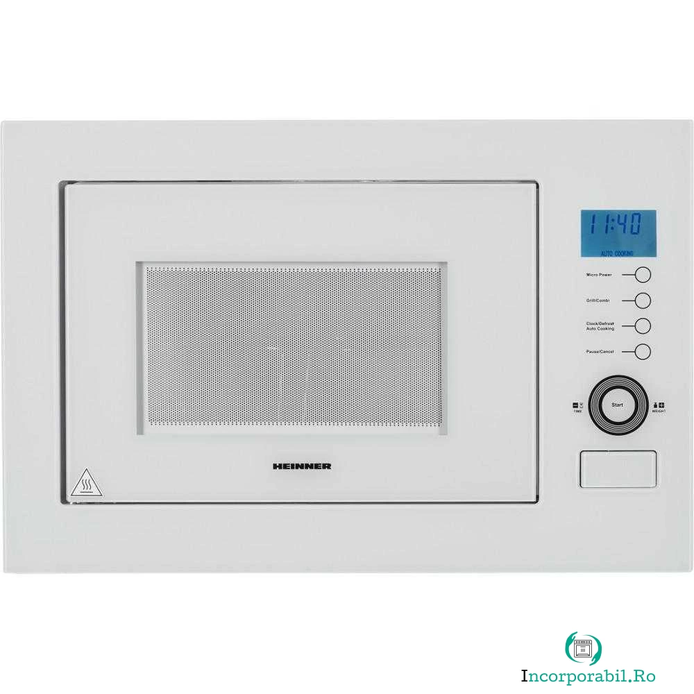 Cuptor cu microunde incorporabil Heinner HMW-25BIGWH, 25 l, 900 W