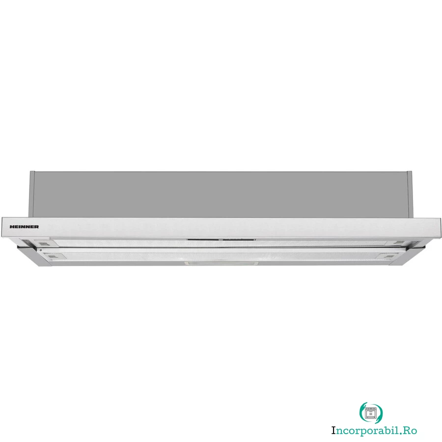 HEINNER Hota incorporabila telescopica Heinner HTCH-490IX, 1 Motor, Putere de absorbtie 413.5 m3/H, Lumina LED, 90 cm, Inox la 482.99 lei ron