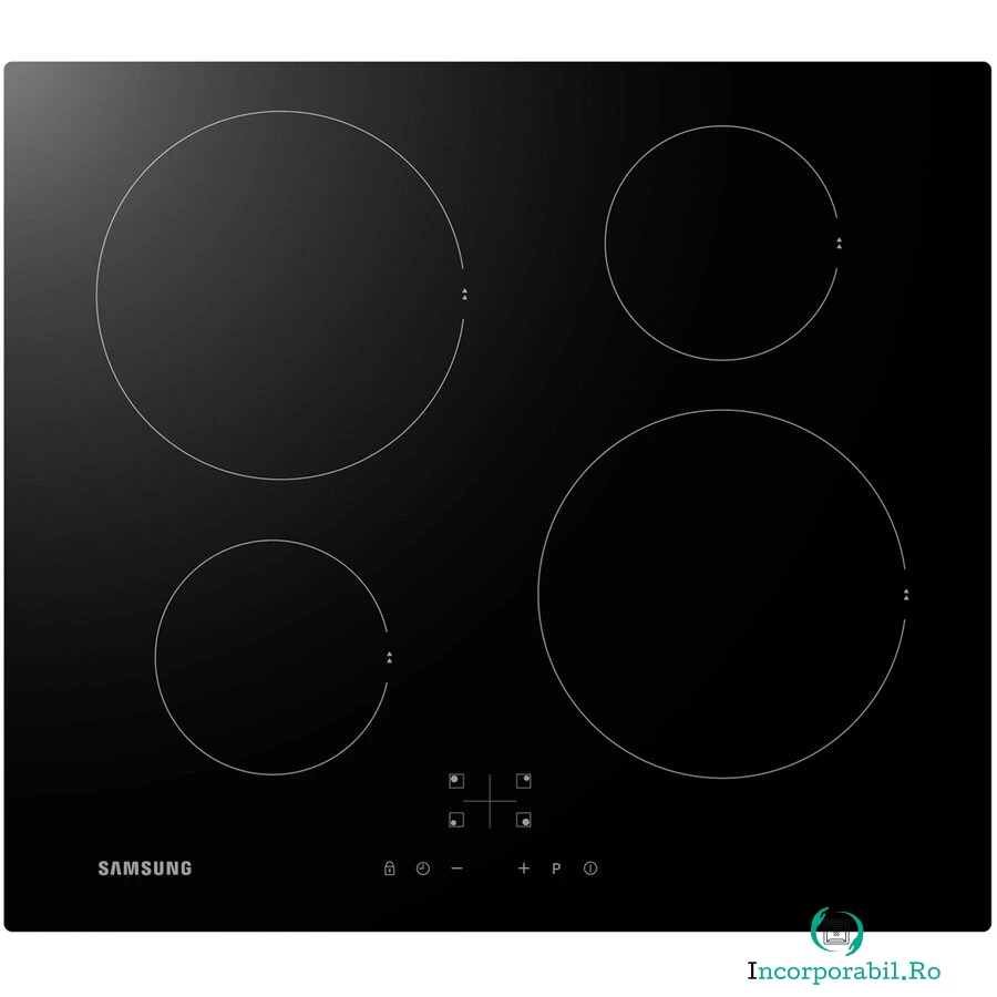 Samsung Plita incorporabila Samsung NZ64F3NM1AB/MR, Inductie, 4 zone de gatit, Indicator caldura reziduala, Negru