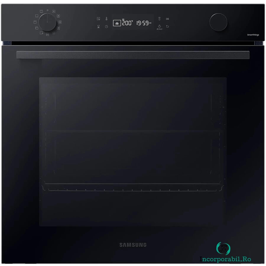 Samsung Cuptor incorporabil Bespoke Samsung NV7B41205AK/U2, Electric, 76 l, Autocuratare catalitica, Display touch, SmartThings Cooking, Clasa A+, Negru
