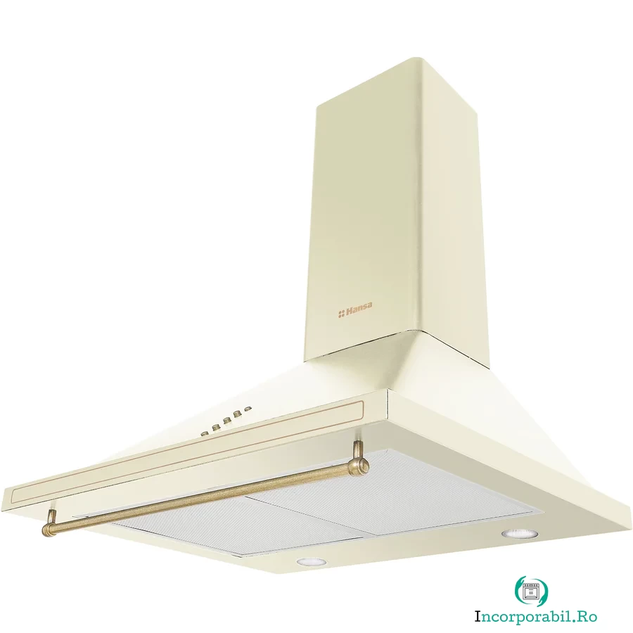 hansa Hota incorporabila telescopica Hansa OKC613RWH, Putere de absorbtie 403 mc/h, 3 trepte de viteza, 60 cm, Alb la 742.99 lei ron