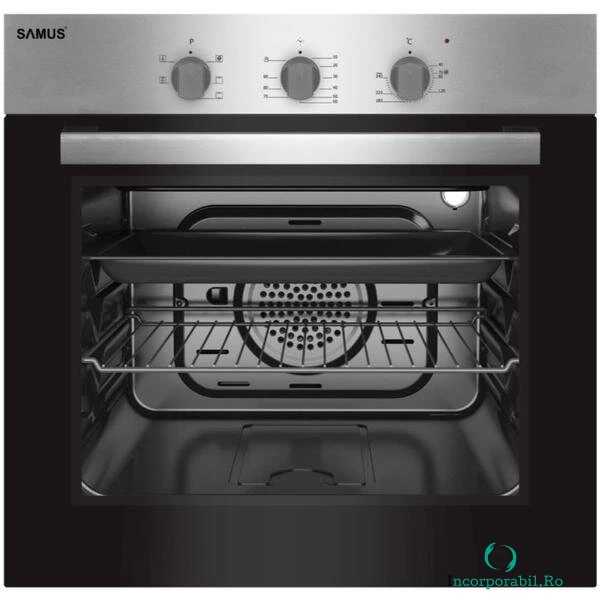 Samus Cuptor incorporabil Samus SC616GTXV, Electric, 62 L, 5 functii, Negru-Inox la 765.99 lei ron