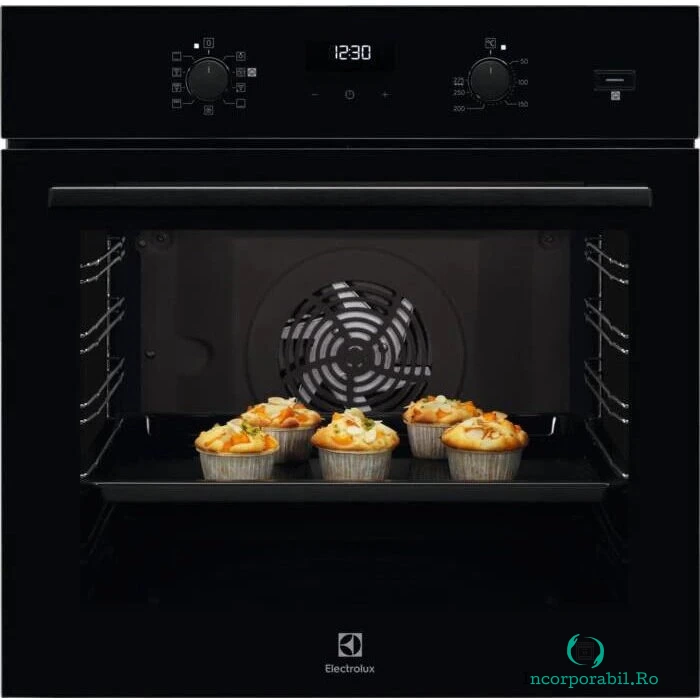 Electrolux Cuptor incorporabil Electrolux SteamBake EOD5C50Z, 72 l,9 Functii automate, Autocuratare Catalitica A, Negru