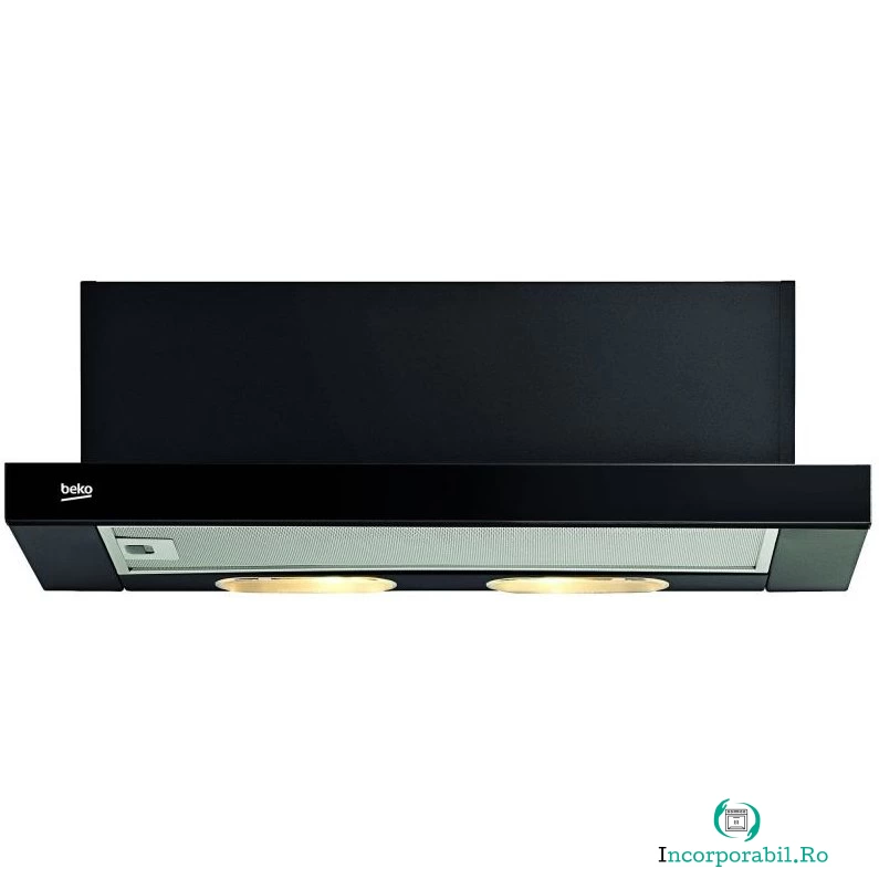 Beko Hota de bucatarie incorporabila Beko CTB6250B , 1 motor 140W, capacitate max. de absorbtie 420 (m3/h), 3 trepte de viteza