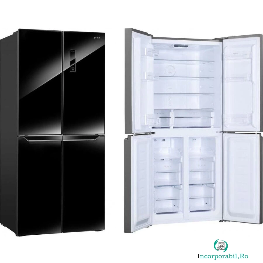 MPM Frigider cu congelator Sam Cook PSC-WG-1010B, Side by Side, No frost, 472 l brut, 401 l net total, No frost, clasa energetica A+, Negru