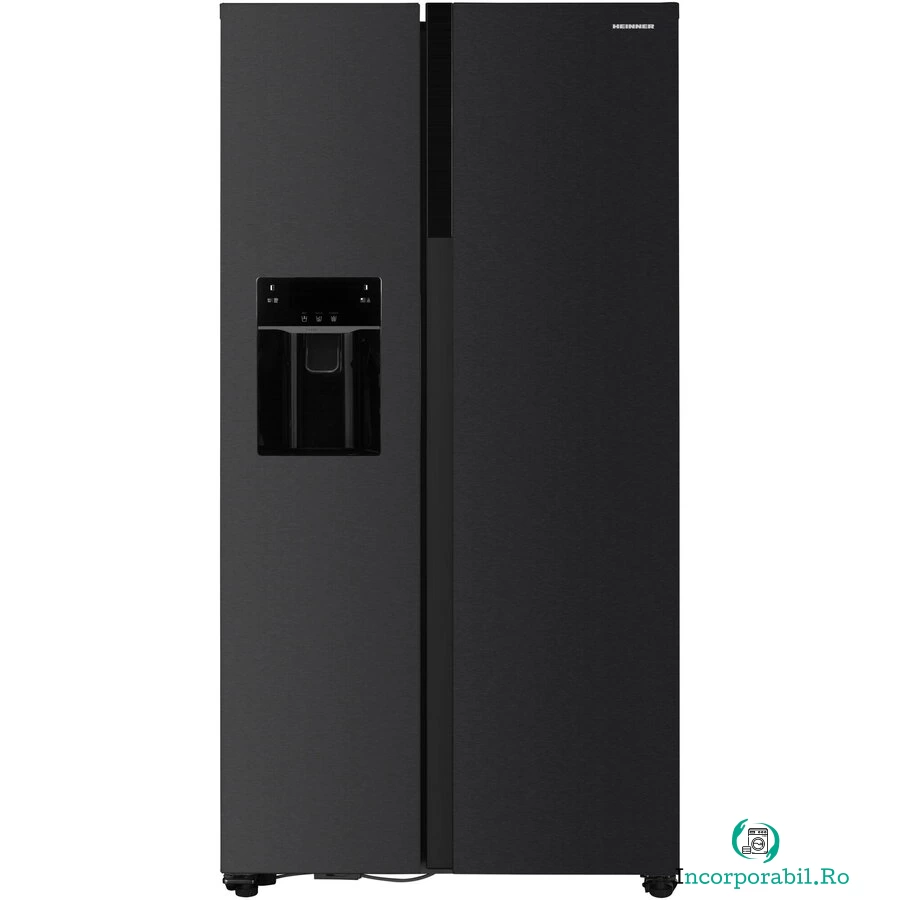 HEINNER Side by side Heinner HSBS-HM513NFIMDXE++, 513 l, No Frost, Dozator de gheata, Display LED, Clasa E, Compresor Inverter, Smart, Alarma usa deschisa, H 177 cm, Inox