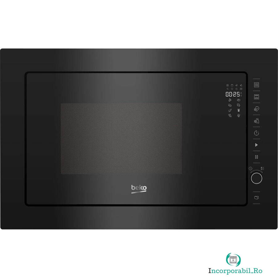 Beko Cuptor cu microunde incorporabil Beko BMGB25333BG, 25 L, 900W, Grill, Negru la 2,076.99 lei ron