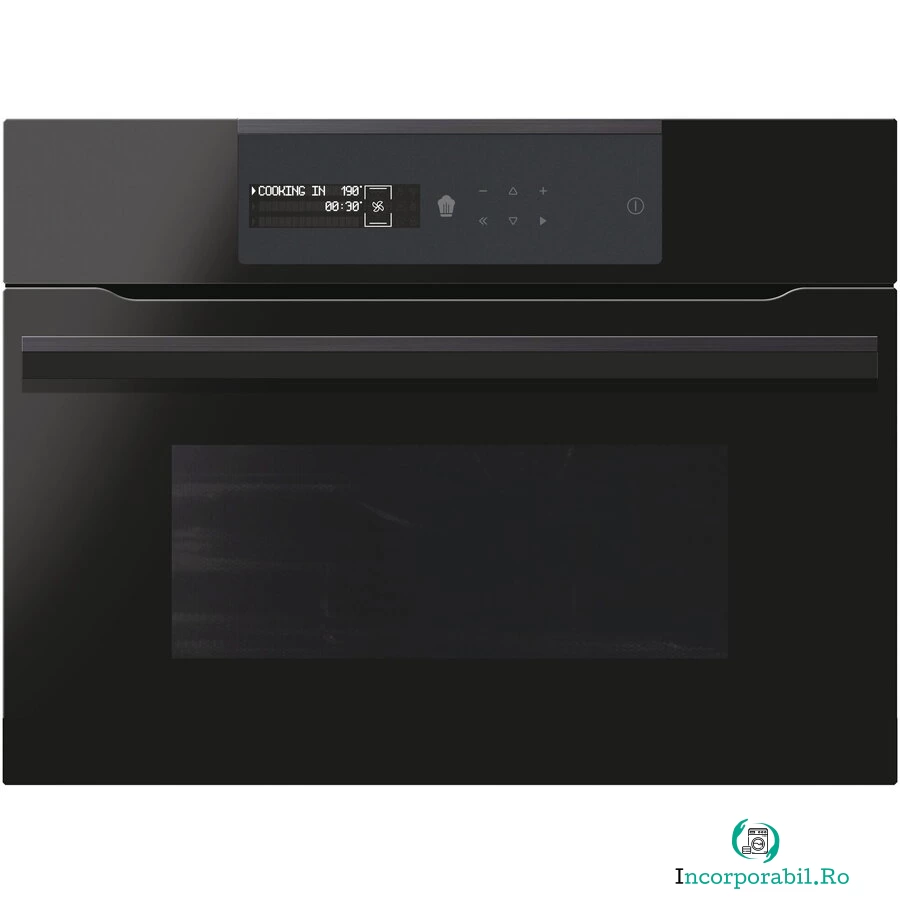 HAIER Cuptor compact incorporabil Haier HWO45NM6SXB1, Electric, 34 l, Curatare hidrolitica, Clasa A++, Grill, Interfata I-Message, Negru