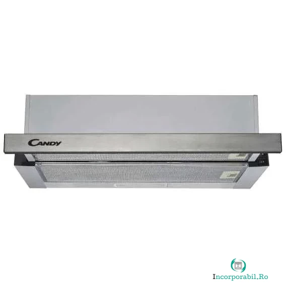CANDY Hota incorporabila telescopica Candy CBT625/2X, Putere de absorbtie 332 m3/h, Filtre metalice, 60 cm, Inox la 459.99 lei ron