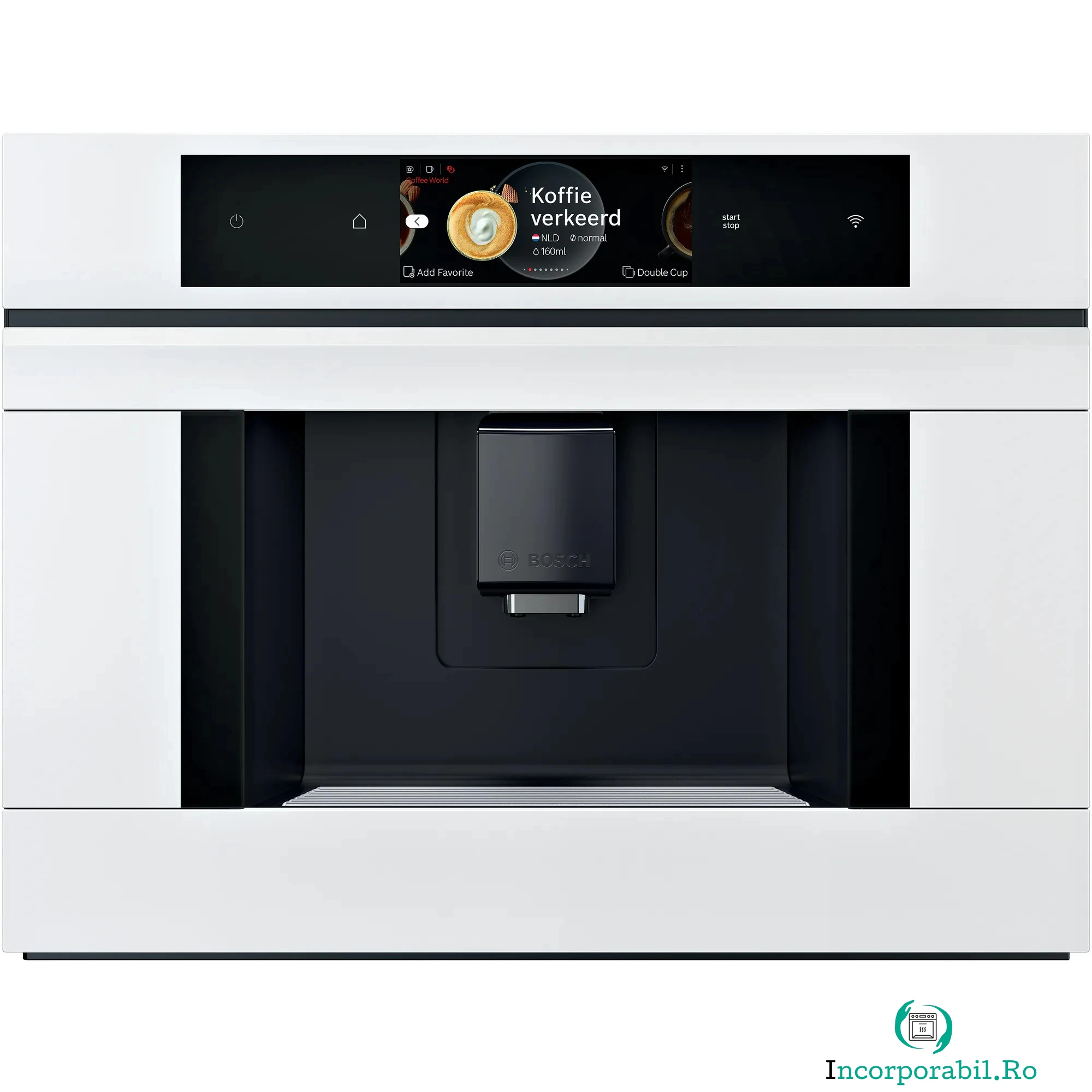 Espressor automat incorporabil Bosch Seria 8 CTL7181W0, Aroma Select, 19 bar, Alb la 12,989.99 lei ron