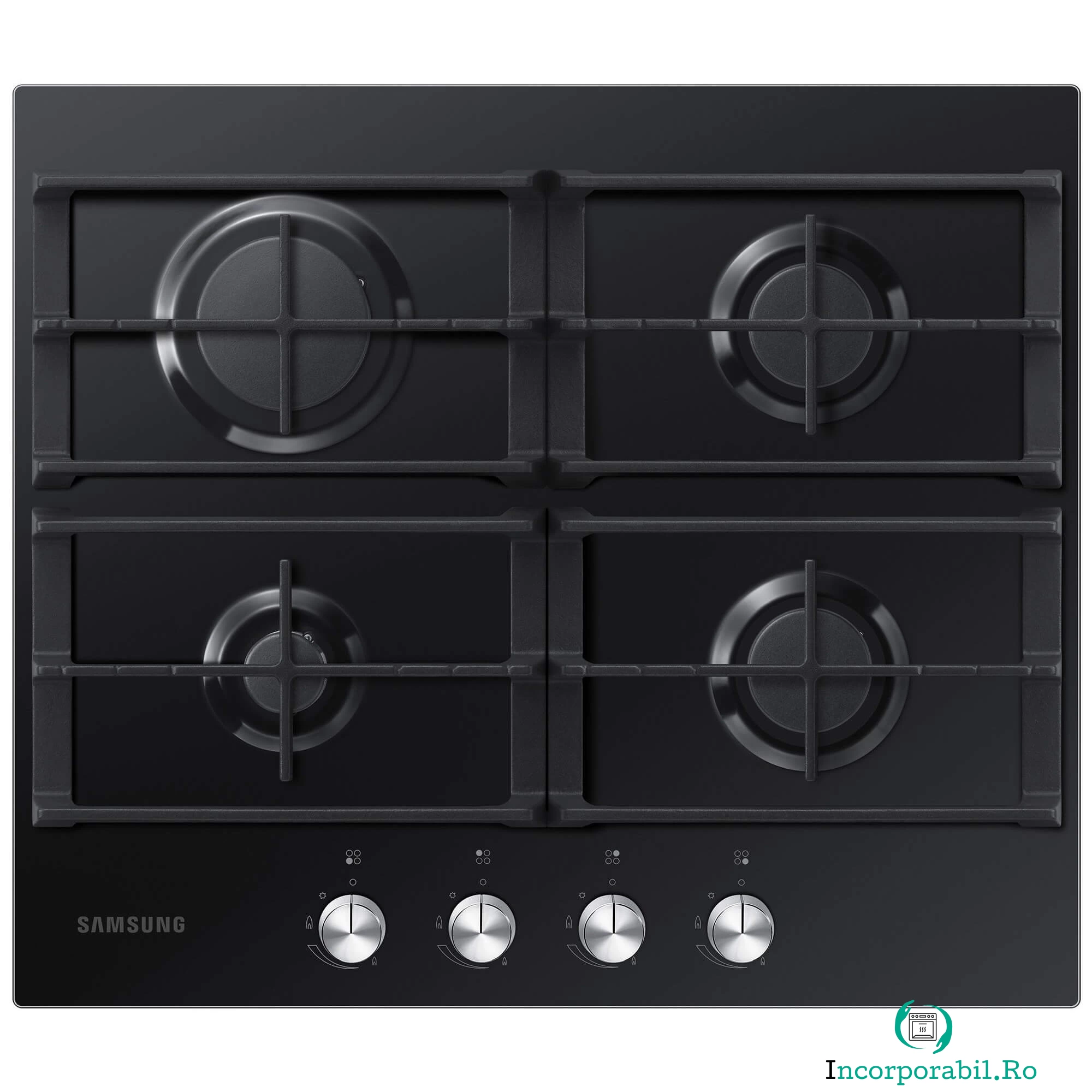 Plita incorporabila Samsung NA64H3000AK, Gaz, 4 arzatoare