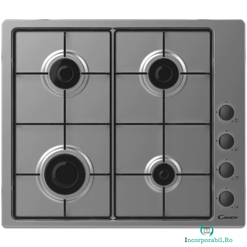 CANDY Plita incorporabila Candy, 4 Arzatoare, Gaz, Inox