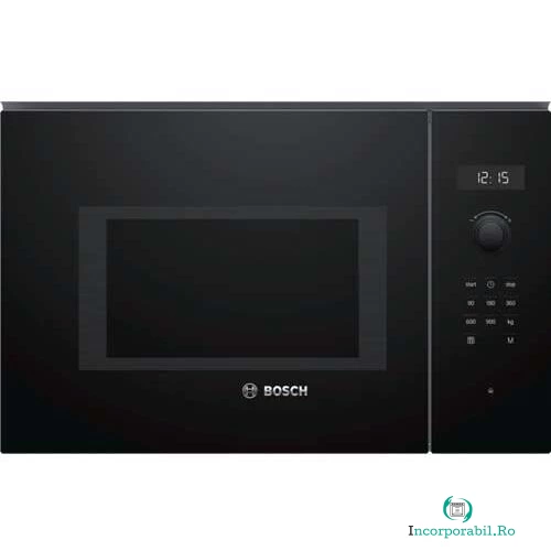 BOSCH Cuptor cu microunde incorporabil Bosch BFL554MB0, 25L, 900W, sticla neagra la 1,869.99 lei ron