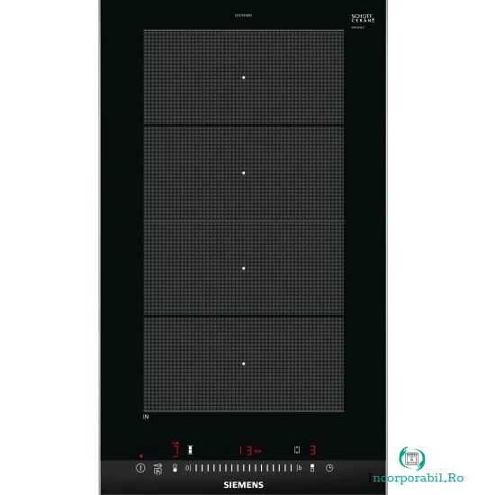 SIEMENS Plita Incorporabila Siemens EX375FXB1E, Inductie, 2 zone de gatit, 30.2 cm, Negru