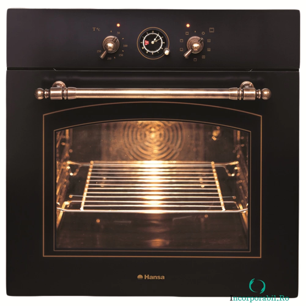 Cuptor incorporabil rustic Hansa BOES68120090, Electric, Grill, Rotisor, Clasa A+ la 1,699.99 lei ron