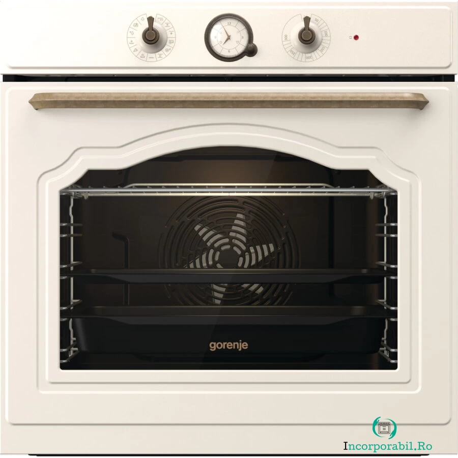 Gorenje Cuptor incorporabil Gorenje BOS67371CLI, electric, autocuratare hidrolitica, 77 l, clasa A, Bej