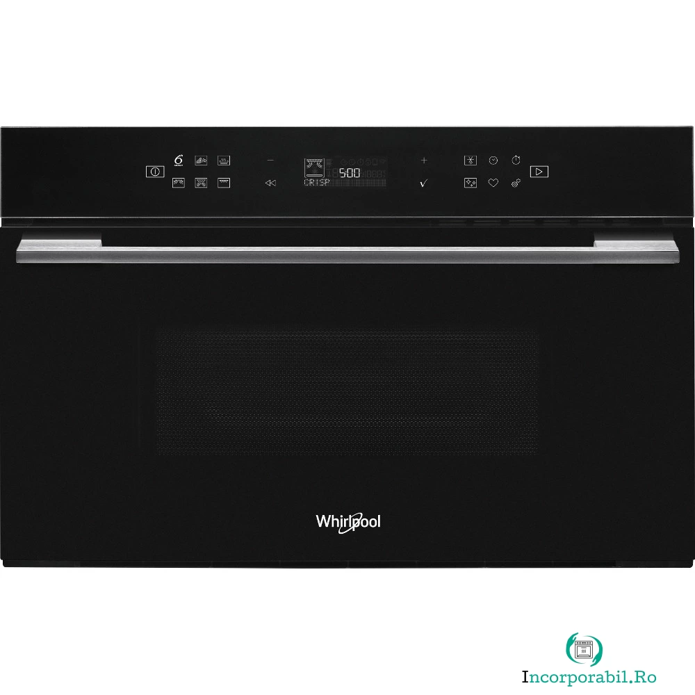 Cuptor cu microunde incorporabil Whirlpool W7 MD440 NB, 31 l, 800 W, Grill, Negru