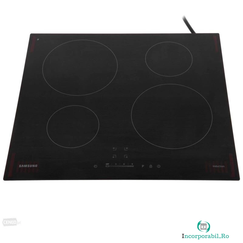 Samsung Plita incorporabila Samsung NZ64H37070K, Electrica, 60 cm, 4 arzatoare, 7000 W, Negru