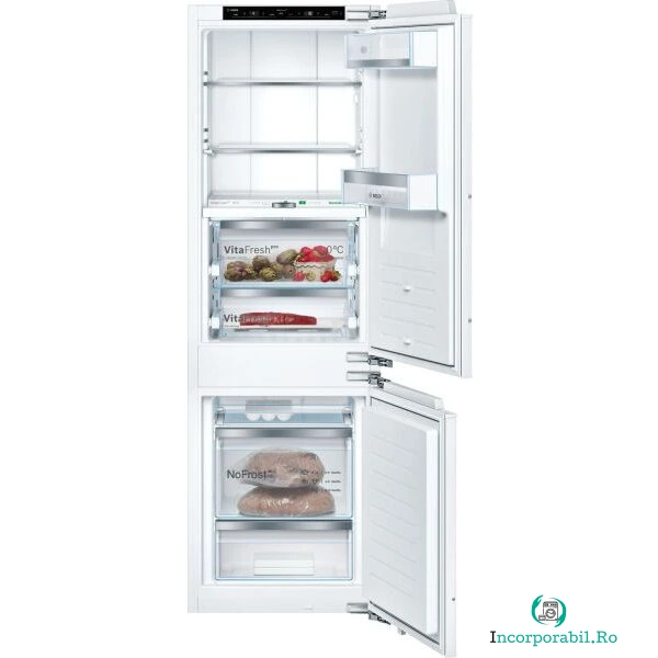BOSCH Combina frigorifica incorporabila Bosch KIF86PFE0 , 223 l, Clasa E, NoFrost, FreshSense, H 177 cm