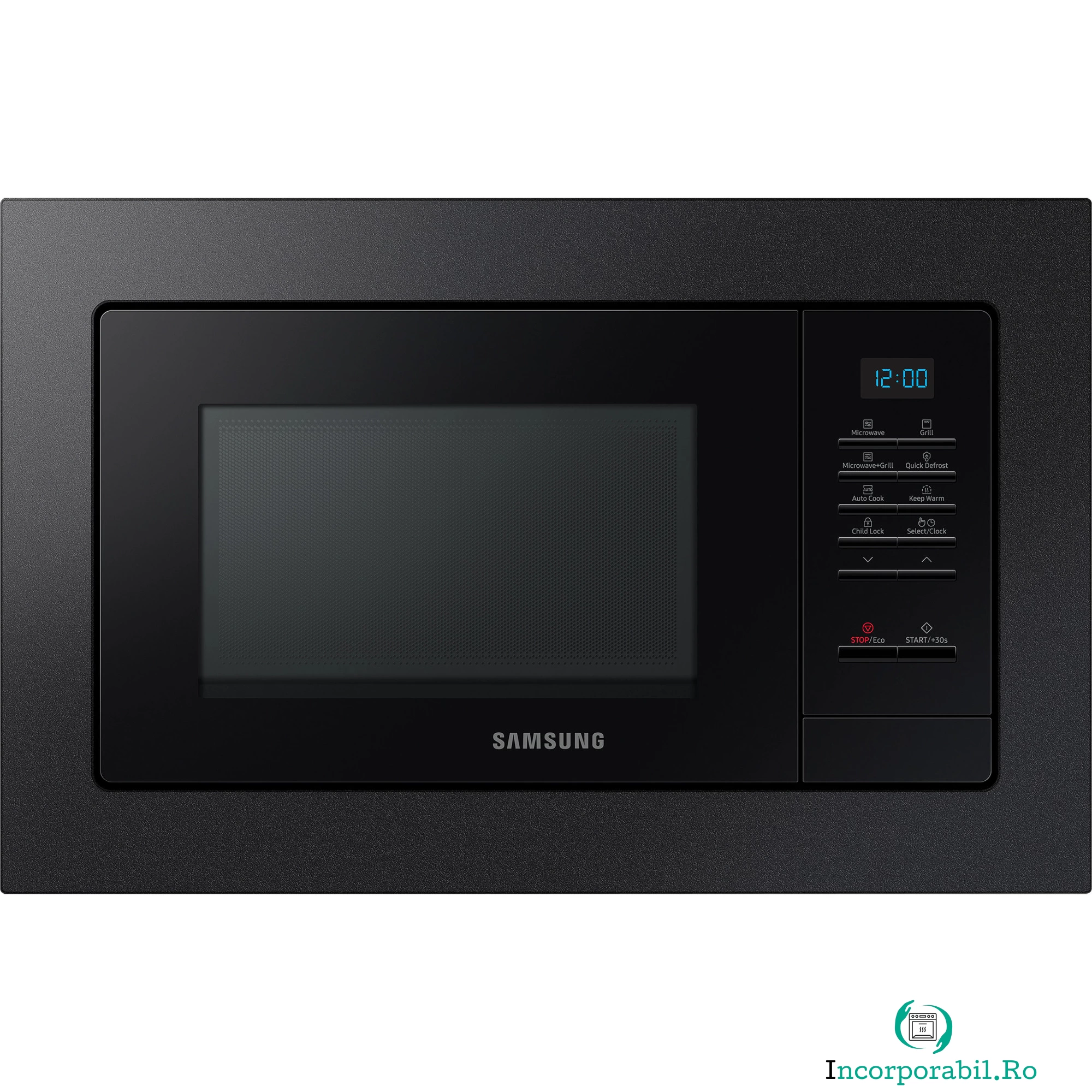 Cuptor cu microunde incorporabil Samsung MG23A7013CB/OL, 23 l, 800 W, Grill la 949.99 lei ron