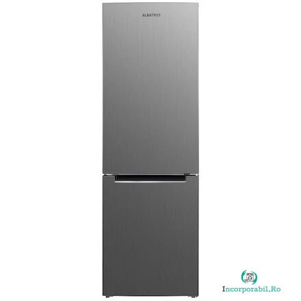 Albatros Combina Frigorifica Albatros CFX395E, 315 l, Clasa energetica E, Termostat reglabil, 3 sertare la congelator, H 186 cm, Inox/ Argintiu