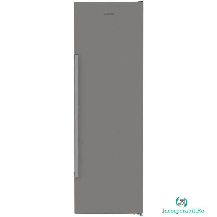Daewoo Frigider cu o usa Daewoo, de tip static, capacitate neta 396 L, clasa energetica E, 6 rafturi de depozitare + 1 sertar, culoare Silver