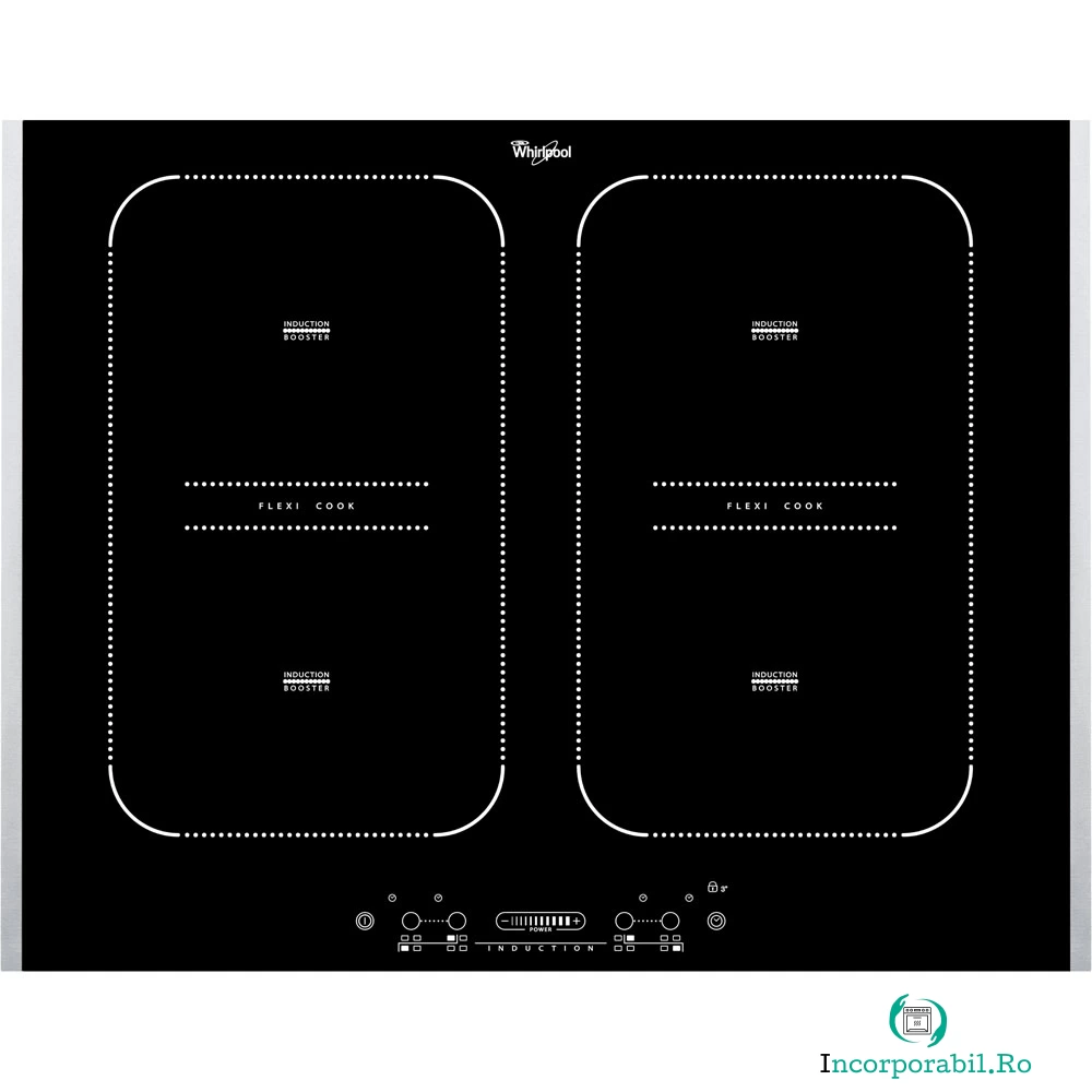 Plita incorporabila Whirlpool ACM828LX, Inductie, 4 zone de gatit
