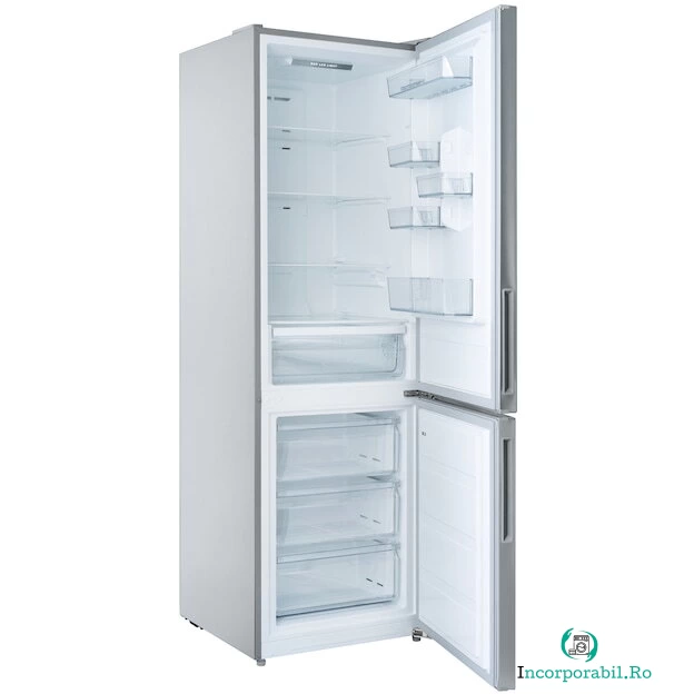 Daewoo Combina frigorifica Daewoo DNF-310MEX, 310 l, Total No Frost, Control electronic, Iluminare LED, Clasa E, H 188 cm, Inox