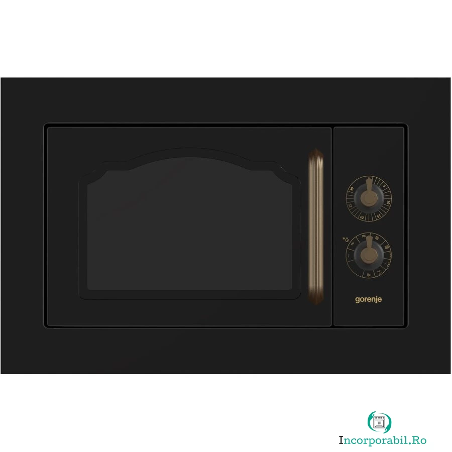 Gorenje Cuptor cu microunde incorporabil Gorenje BM235CLB, 23L, 800 W, functie grill, Negru la 1,653.99 lei ron