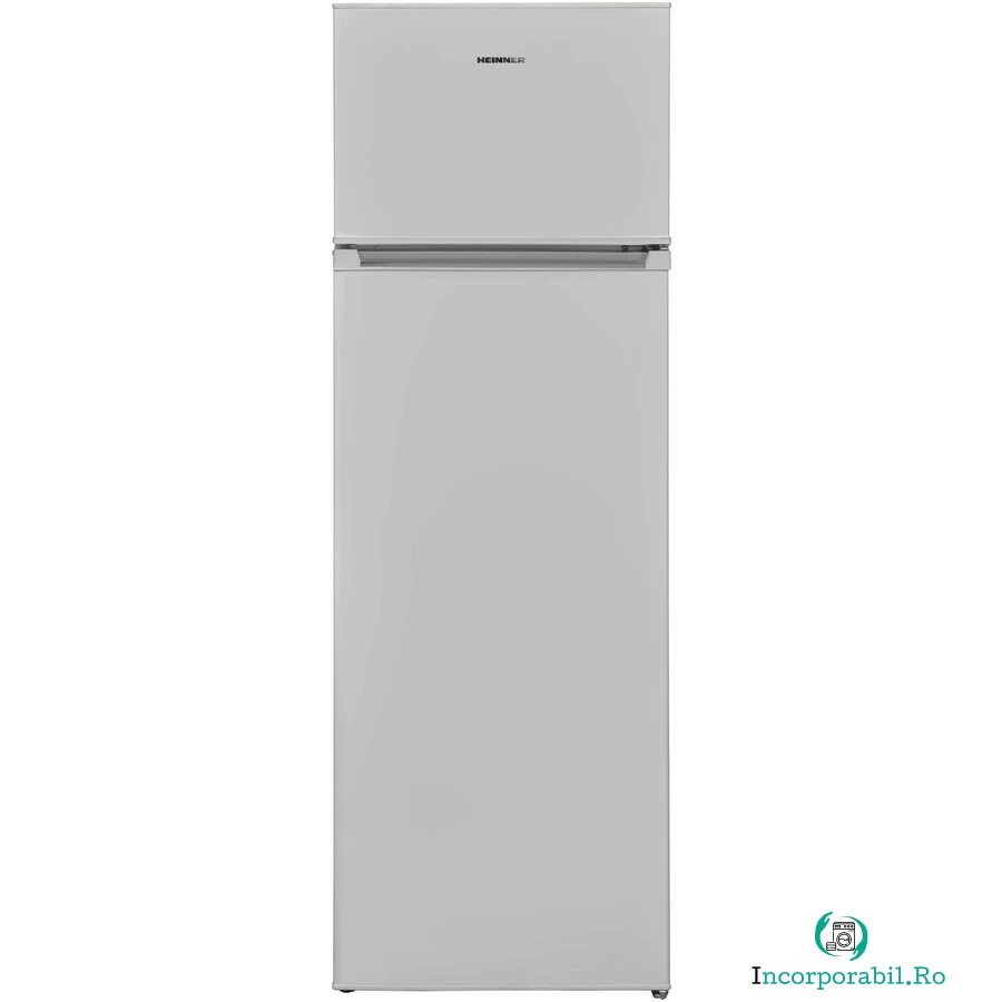 HEINNER Frigider cu doua usi Heinner HF-V242SE++, 242 l, Less Frost, Clasa E, Control mecanic, Iluminare LED, H 160 cm, Argintiu