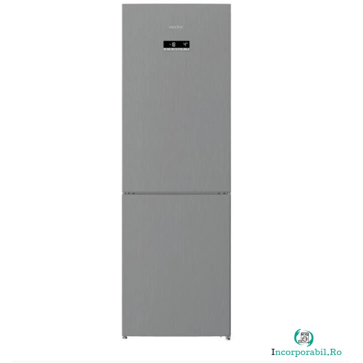 Arctic Combina frigorifica Arctic AK60366E40NFMT, 324 l, Full NoFrost, Control electronic, Air Flow Dual Tech, Clasa E, H 185 cm, Argintiu