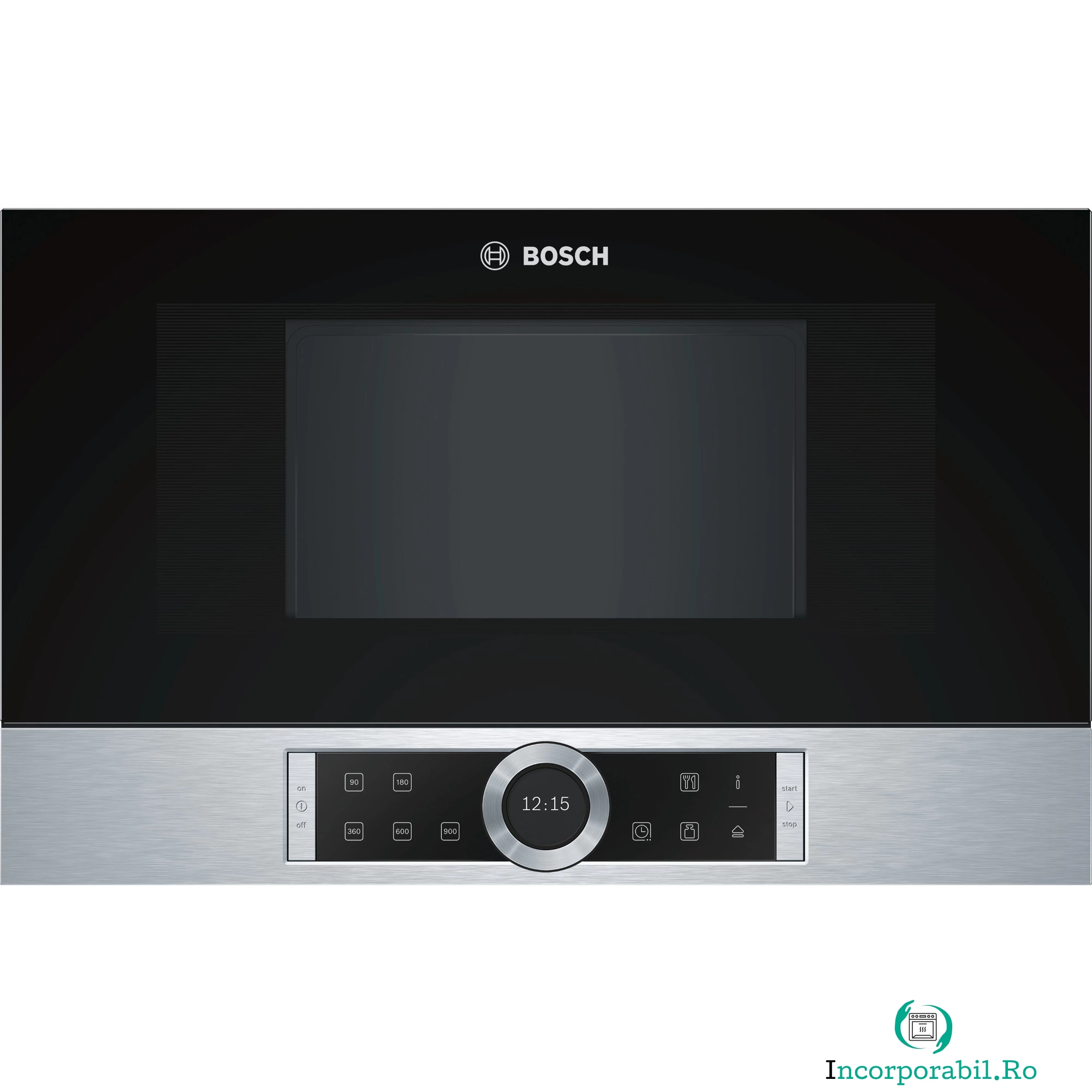 Cuptor cu microunde incorporabil Bosch BFL634GS1, 21 l, 900 W, Touch, Inox la 2,799.99 lei ron