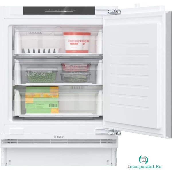 BOSCH Congelator incorporabil Bosch GUN21ADE0, 85 l, 3 sertare, No Frost, Clasa E, H 82 cm la 3,931.99 lei ron