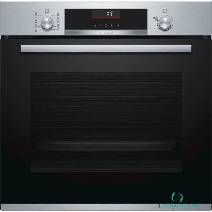 BOSCH Cuptor incorporabil multifunctional Bosch HBA5560S0, Electric, Autocuratare EcoClean, 71 l, Clasa A, Inox la 2,749.99 lei ron